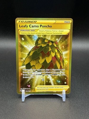 Leafy Camo Poncho 214/195 Secret Rare Gold SWSH12: Silver Tempest Pokemon TCG