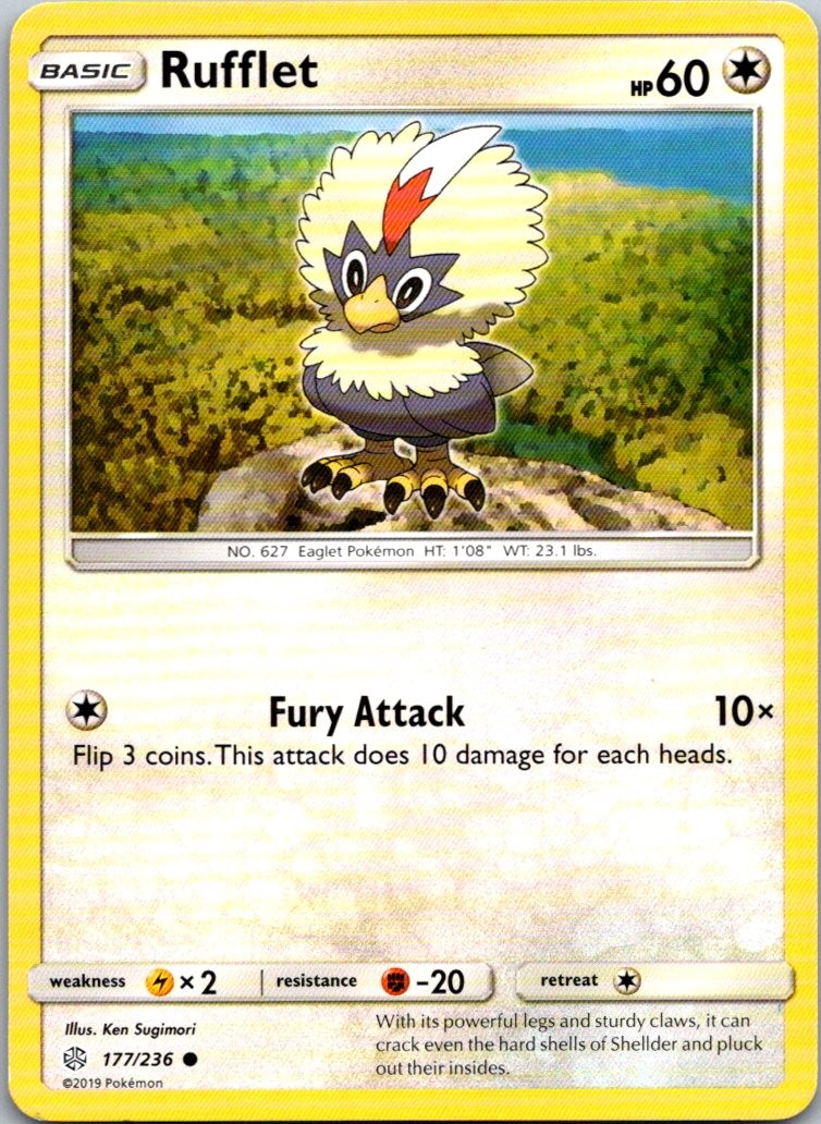 Rufflet 177/236 Cosmic Eclipse Pokemon TCG C NM
