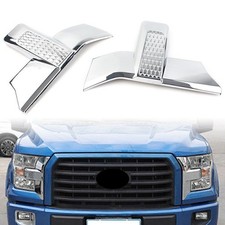 2x Front Bumper Headlight & Grille Cover Fit 2015 2016 2017 Ford F150 T Chrome