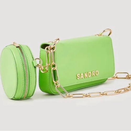 Sandro Totemo Chain Strap Bag - Lime - New with tags - MSRP $360