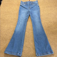SPANX Pull On Small Wash High Rise Stretch Flare Denim Jeans Women's Small