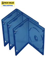 3 Pack Viva Elite 1 Disc 12.5mm Blu-ray Replacement Movie Cases Clear Sleeve