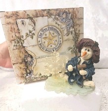 Vtg Boyds Bears Wee Folkstone Snowman Flakey Ice Sculptor Snow Flake W Box
