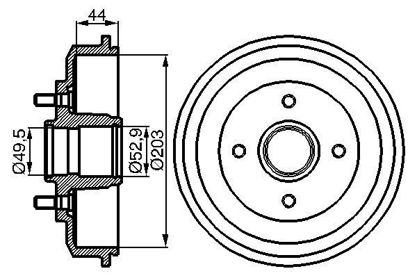 2X Bosch Bremstrommel 0 986 477 102 FüR Ford-image