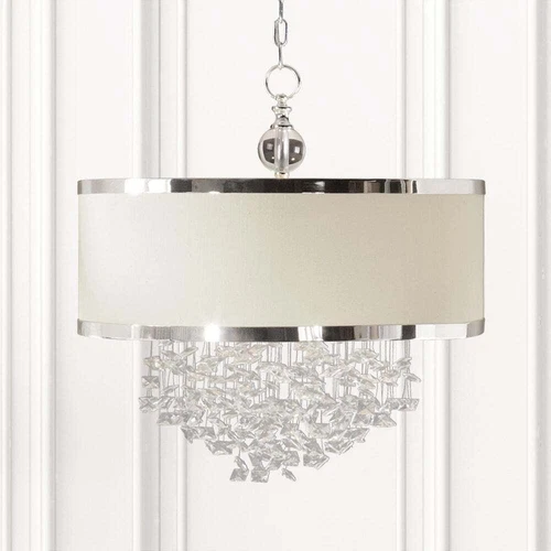 TIMELESS 22" FLOATING CRYSTAL 3 LIGHT PENDANT CHANDELIER UTTERMOST 21908 - Picture 1 of 3