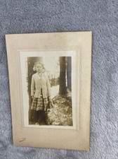 CABINET CARD Beautiful Girl Outside By Tree