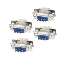 DB15 15-Pin 3-Row Male to Female Connector VGA Cable Adapter 4sets Auto Acces...