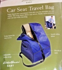 Kid's Car Seat Travel Bag Eddie Bauer Blue Shoulder Bag Protective Sturdy Nylon
