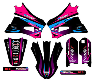 22-23 Jr / P3 Cx 50 Anstieg Pink Senge Grafiken Set Kompatibel Mit Cobra