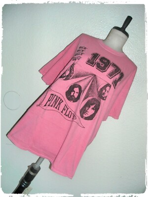 Pink Floyd Vintage Style Screened Distressed 1971 RICK NICK ROGER & DAVID Tee 2X