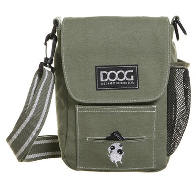 DOOG Schultertasche grün für Hunde, ca. 17x21x7cm, inkl. 20 Kotbeutel