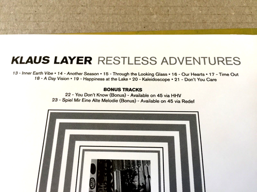 Klaus Layer - Restless Adventures For the people like Us - CD - 2015 Mint CD - Picture 9 of 9