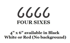 Four Sixes decal for Auto Truck Car