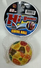 Vintage 2-1/4  60mm Hi-Bounce Swirl Ball High Bouncing Ball NOS
