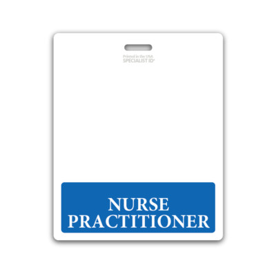 Nurse Practitioner Badge Buddy Oversized Horizontal Extra Long ID Backer Card