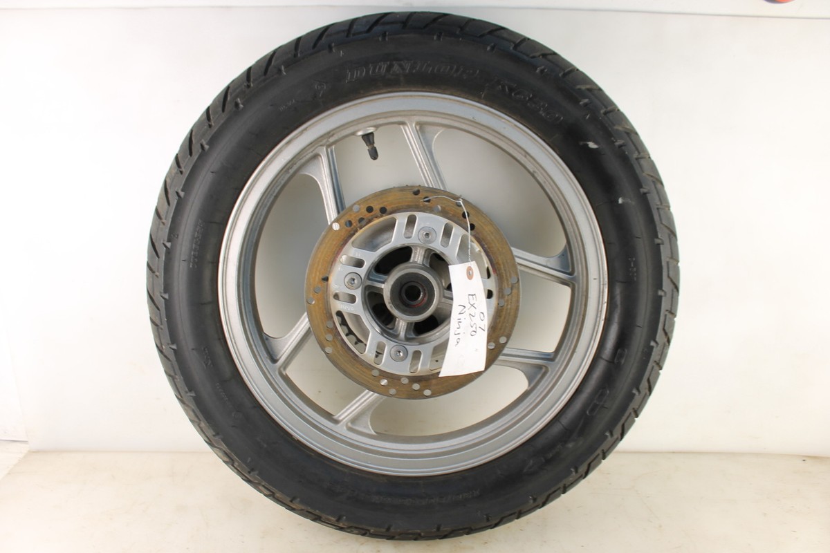 2007 07 Kawasaki Ex250 Ninja 250 Rear Wheel / Rim With Dunlop Tire