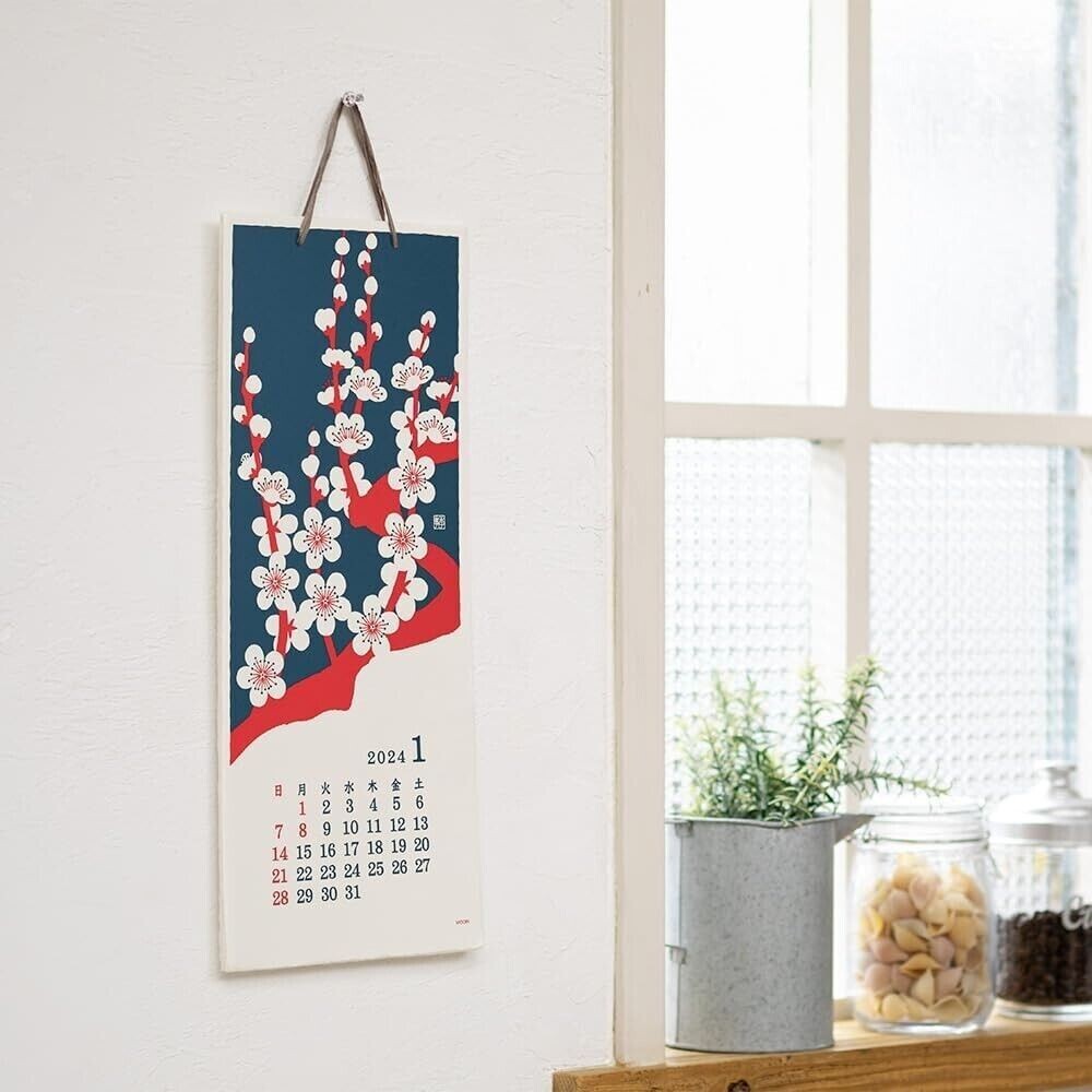 Midori 2024 Calendar 31299006 Wall Hanging L Echizen Washi