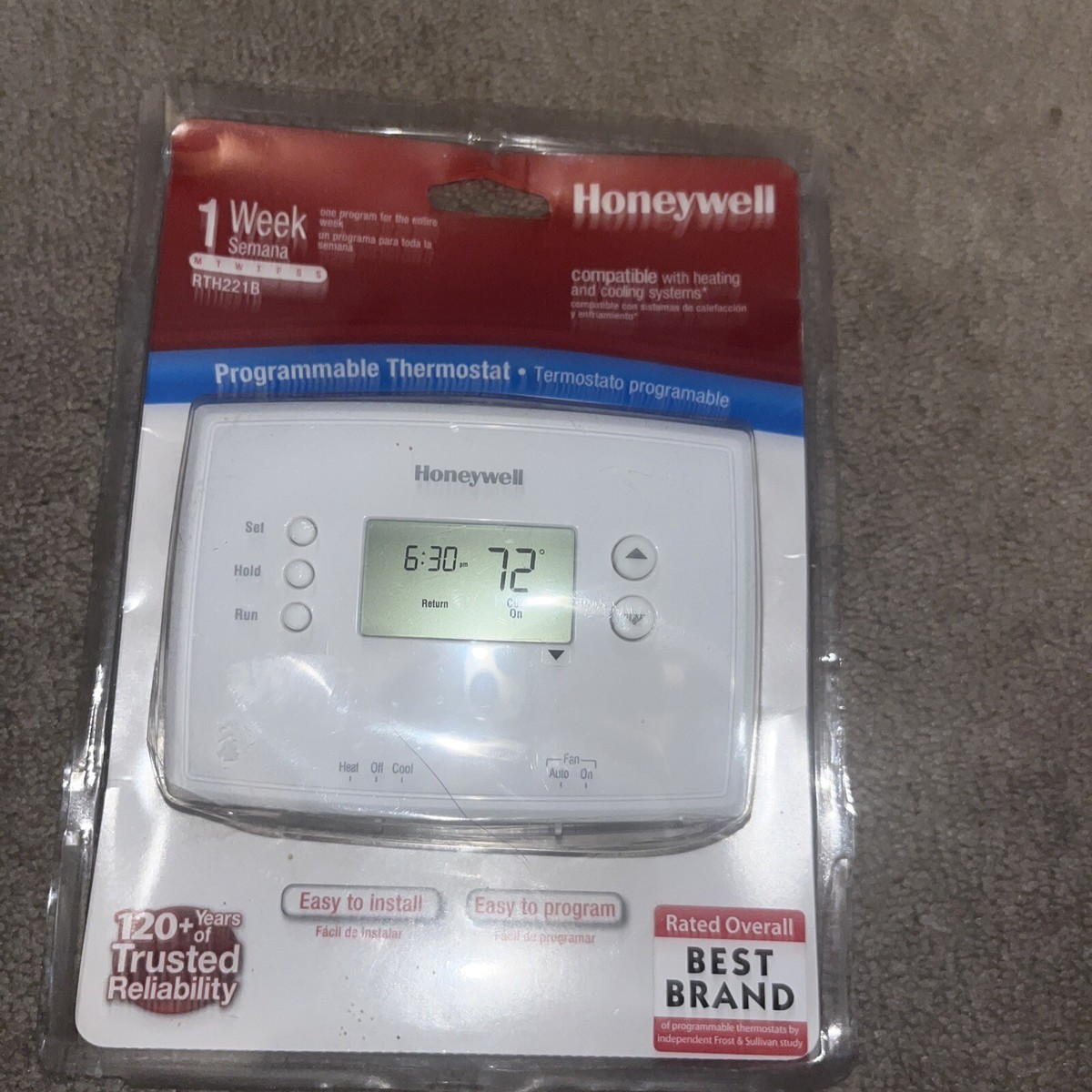 Honeywell Home RTH221B Programmable Thermostat White BRAND NEW