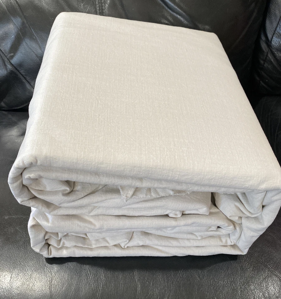 Threshold McGee Raw Edge Hemstitch Cotton Slub Light Beige KING Duvet Cover Set - Image 3 of 4