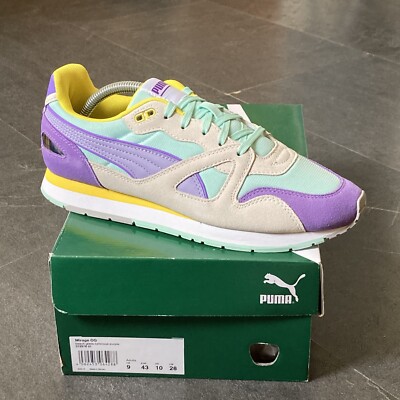 Puma Mirage OG UK9 / US10 Neu Beach Glass Weiß Lila Gelb Neu mit Karton Läufer