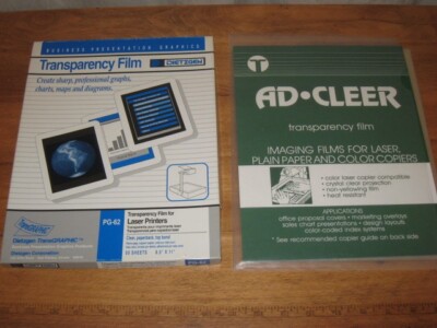 TRANSPARENCY FILM FOR LASER PRINTERS