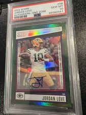 Jordan Love Autographed 2022 Panini Score End Zone #1/6 PSA GEM MT 10 