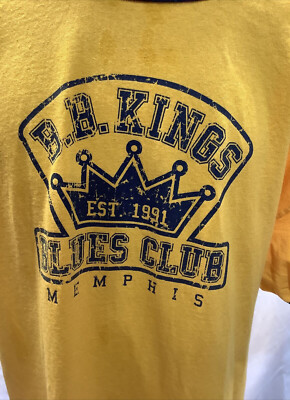 BB King Blues Club Memphis T-Shirt Short Sleeve Yellow Unisex S-3XL CC3931