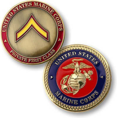 NEW U.S. Marine Corps Private First Class Challenge Coin