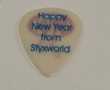 STYX JAMES YOUNG SIGNATURE GUITAR PICK HAPPY NEW YEAR BAND TOUR PLECTRUM J.Y