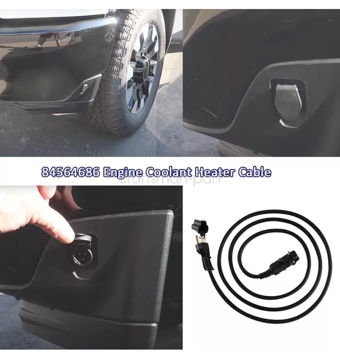 Duramax GMC Chevrolet Engine Block Heater Cord 2500HD 3500HD 2019-2025 Models