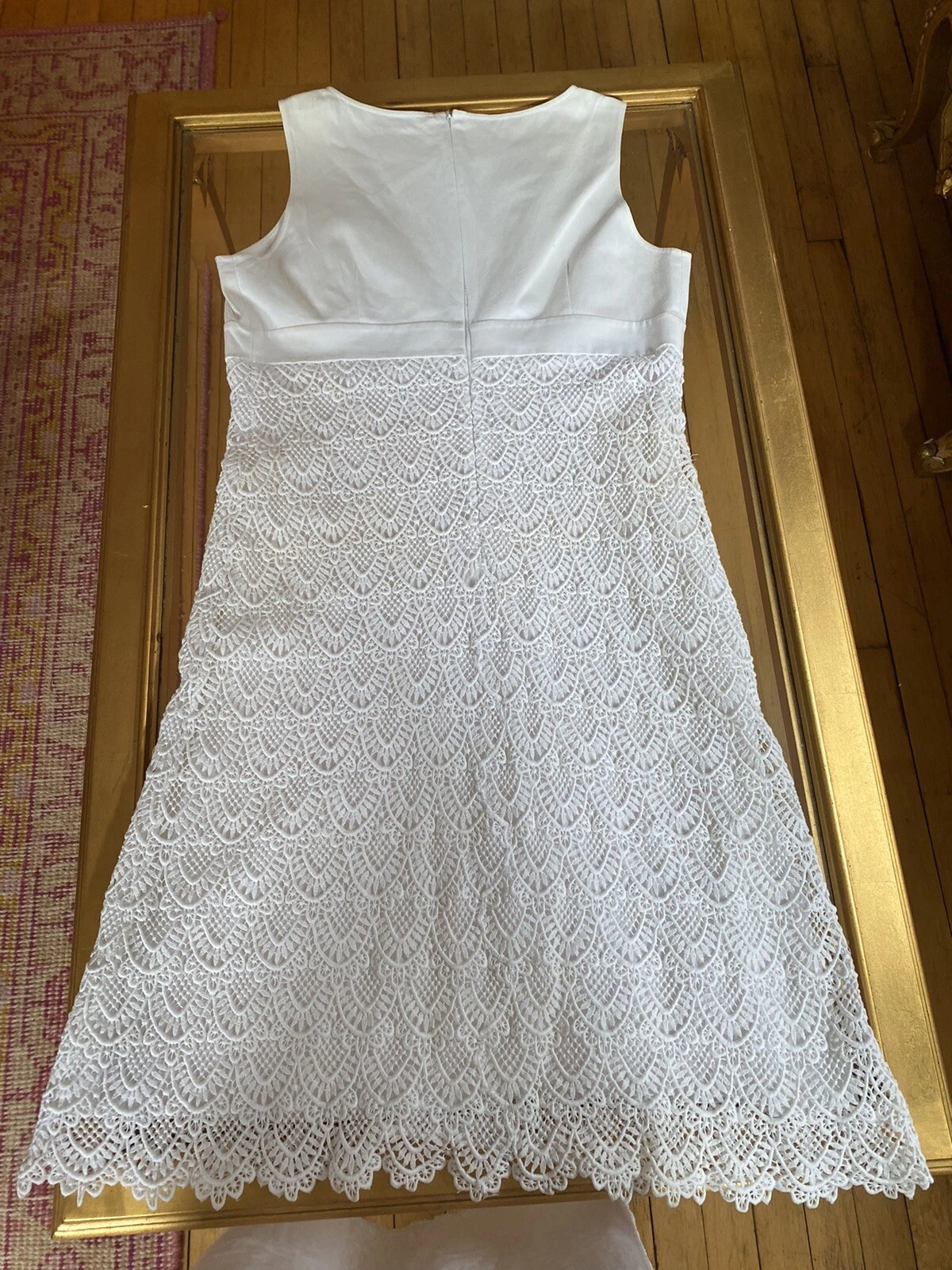 Valentino abito bianco splendido pizzo classico US 12 48