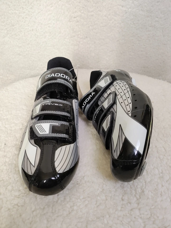 Diadora Trivex 男式运动鞋 8 黑色合成自行车骑行鞋 — 第 4/4 张图片