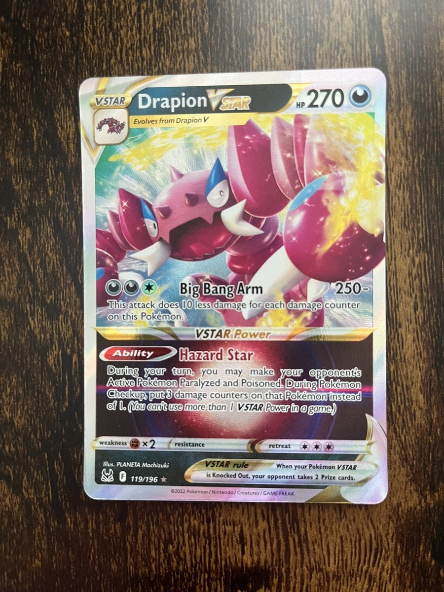 Drapion VSTAR 119/196 Lost Origin Ultra Rare Holo Pokemon TCG Card NM