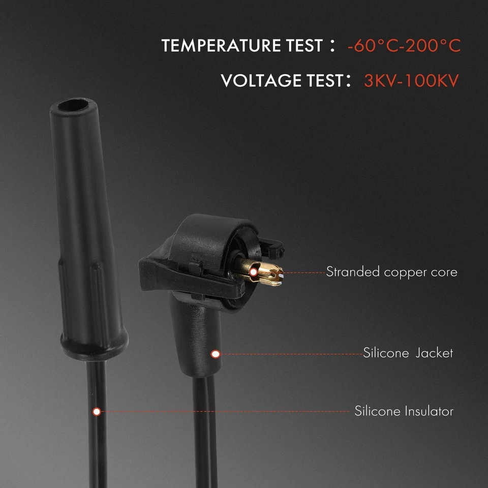 8 juegos de cables de bujía para Ford Mustang 91-93 Ranger 89-94 Mazda B2300 1994 2,3 L Foto 4 de 4