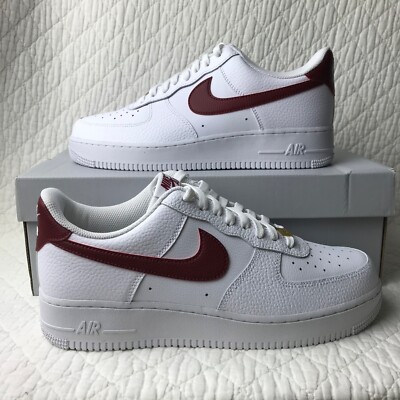 Nike Air Force ‘07 Low Shoes Men’s SZ 10 White/Team Red CZ0326-100