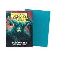 Dragon Shield Matte Turquoise Sleeves 100ct - Standard Size - MTG Pokémon TCG