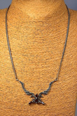 Garnet necklace 15.68 gr. silver gemstone jewelry chain necklace healing stone 