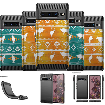 Case For [Google Pixel 7A (2023)][FLEX TPU SET18] Tribal Slim Flexible Black