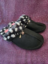 SPA STYLE Kate Spade Ladies Black  White Slippers Small