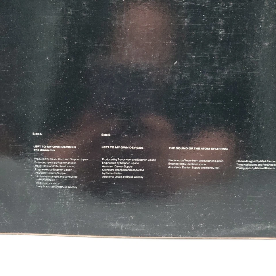 PET SHOP BOYS Left To My Own Devices/The Sound Of The Atom Splitting 12" Vinyl Foto 4 de 4