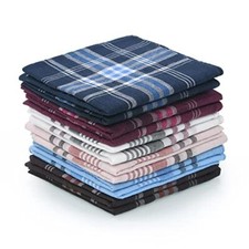 Men's Handkerchiefs, 12 Pack Gents Hankies, Mens Premium Handkerchiefs Cotton