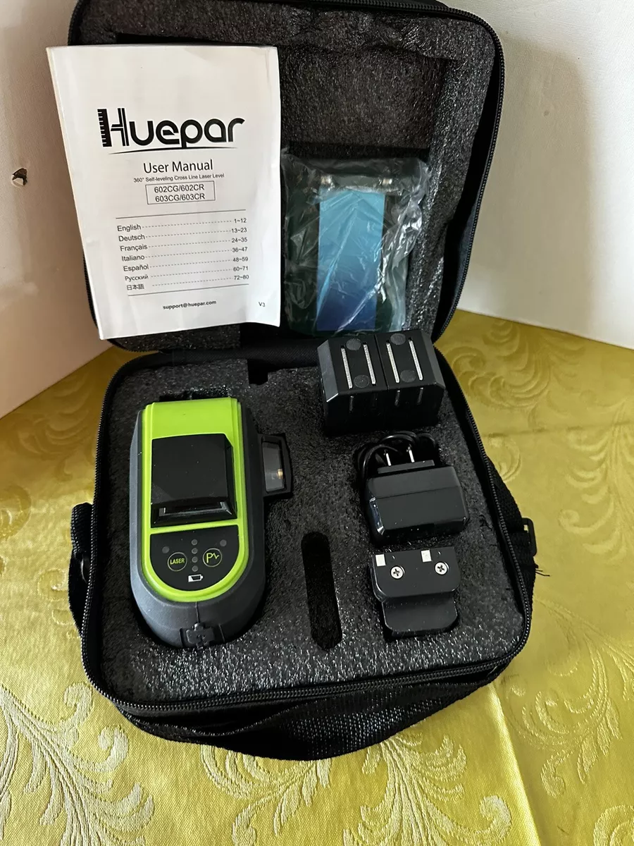 HUEPAR 360 Degree Self Levelling Cross Line Laser Level 602 CG