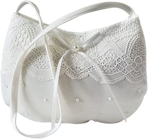 Bolso de novia HBH para boda, bordado con perlas de encaje, hecho a mano, marfil - Imagen 1 de 3