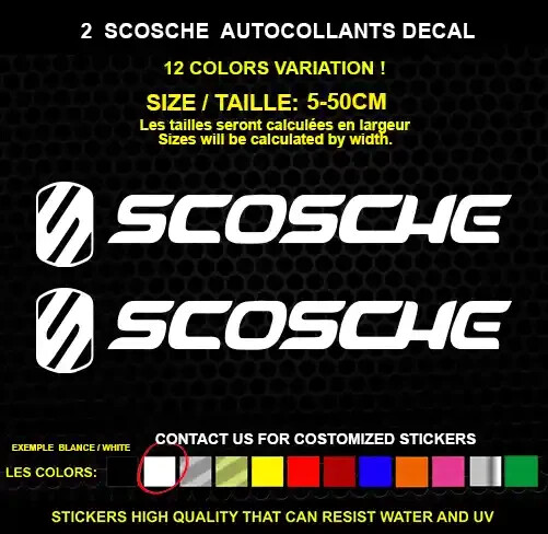 2 SCOSCHE sticker Genuine decal waterproof vinyl sticker 5-5