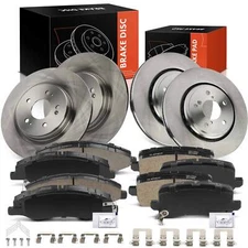 12x Front & Rear Disc Brake Rotors & Brake Pads for Honda Odyssey 2018-2021 2023