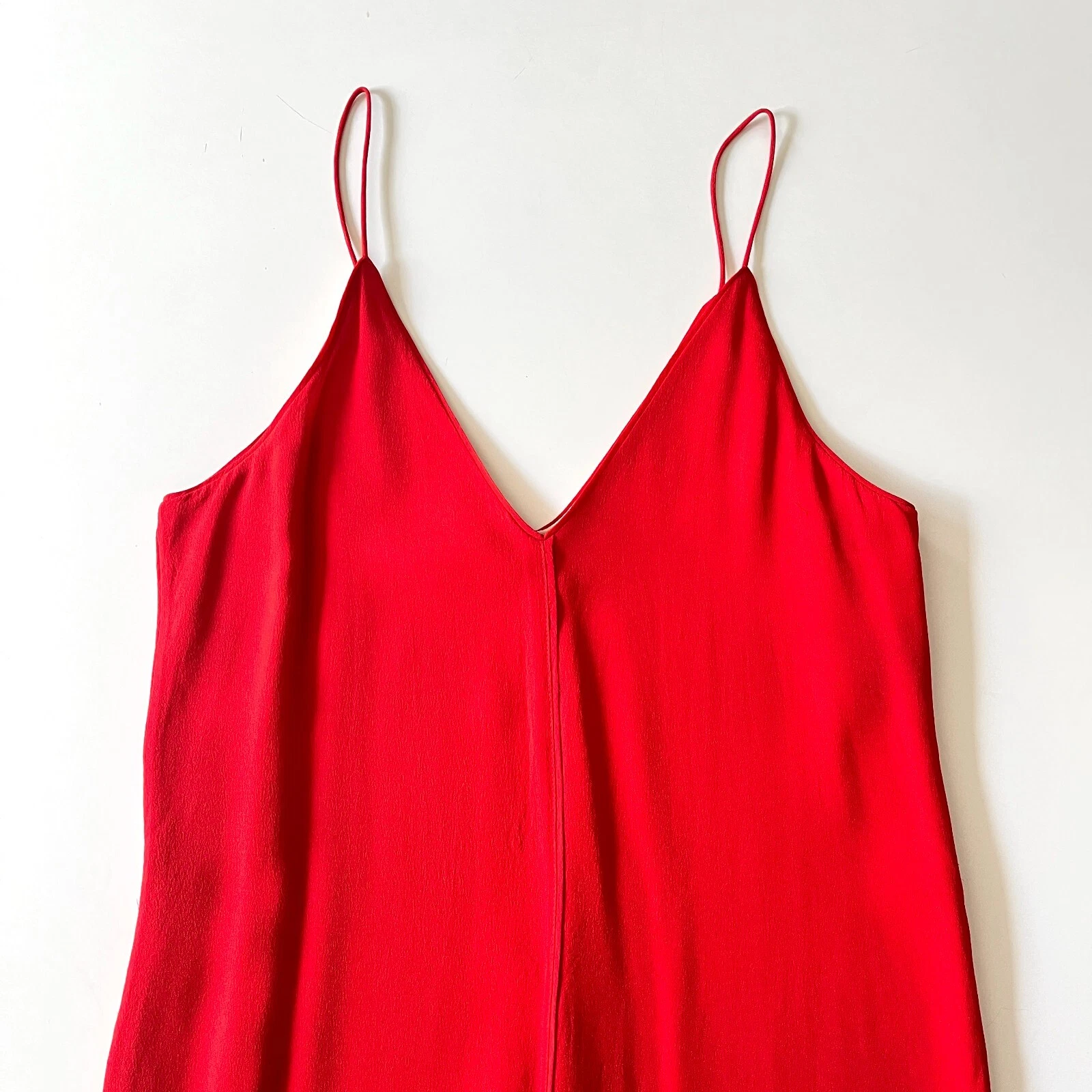 Abito T by Alexander Wang rosso seta scollo a V slip taglia XS