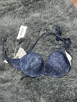 Guess Push Up Bra 34 B Blue Denim 