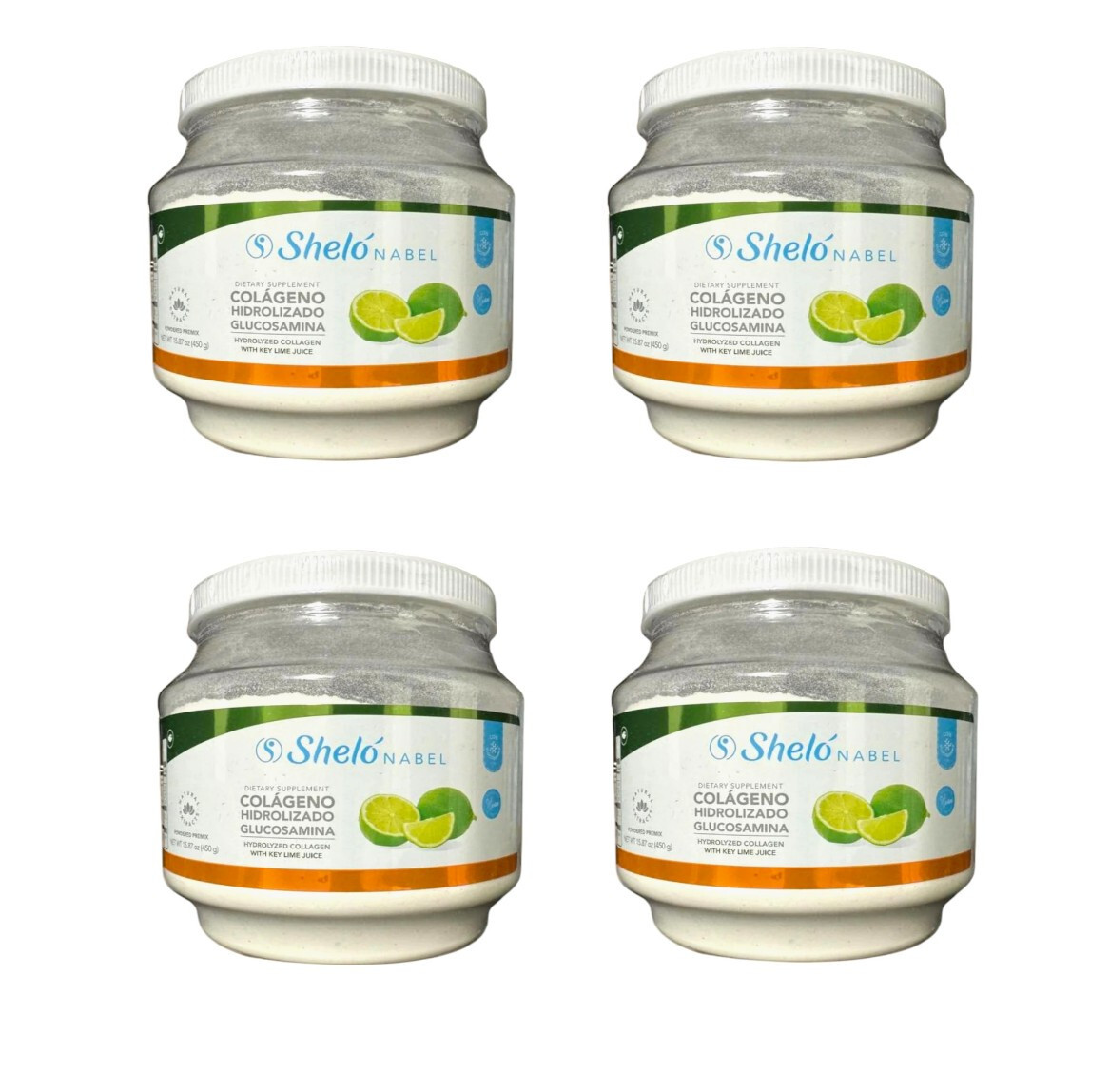 Hydrolyzed Collagen Lemon 4 units  Colageno Hidrolizado Sabor Limon 450g 4piezas