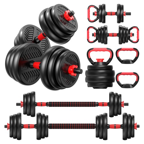 4-in-1 Adjustable Weight Dumbbell Set - Dumbbell, Barbell, Kettlebell, Push-Up - Picture 4 of 13