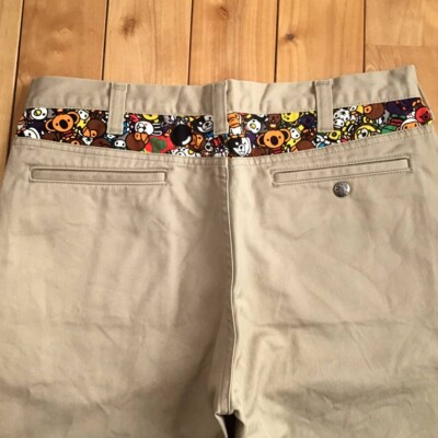 BAPE Milo Face animal Safari pants Beige A Bathing Ape Size M | eBay